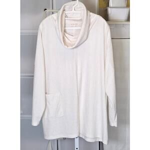 Cactus+Pearl Textures Cowl Neck Luminous Winter White XL perfect condition